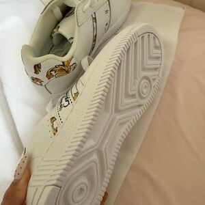 Versace White and Gold Sneakers
